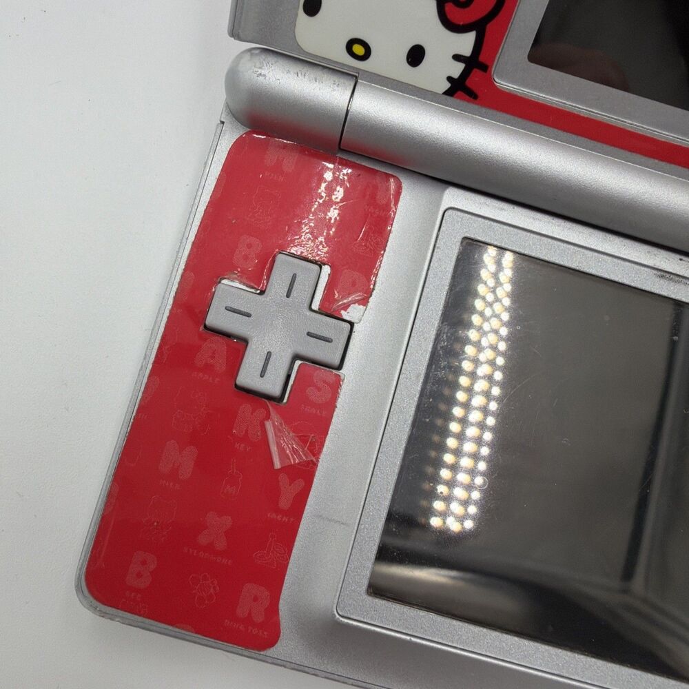 Nintendo DS Lite Silver Games & Nerf Case Charger Stylus Bundle Hello Kitty Skin - Picture 5 of 11